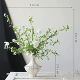 ホワイトスピラエア＆チューリップフェイクシルクフラワーアレンジメント/ブーケ - 31.5インチ