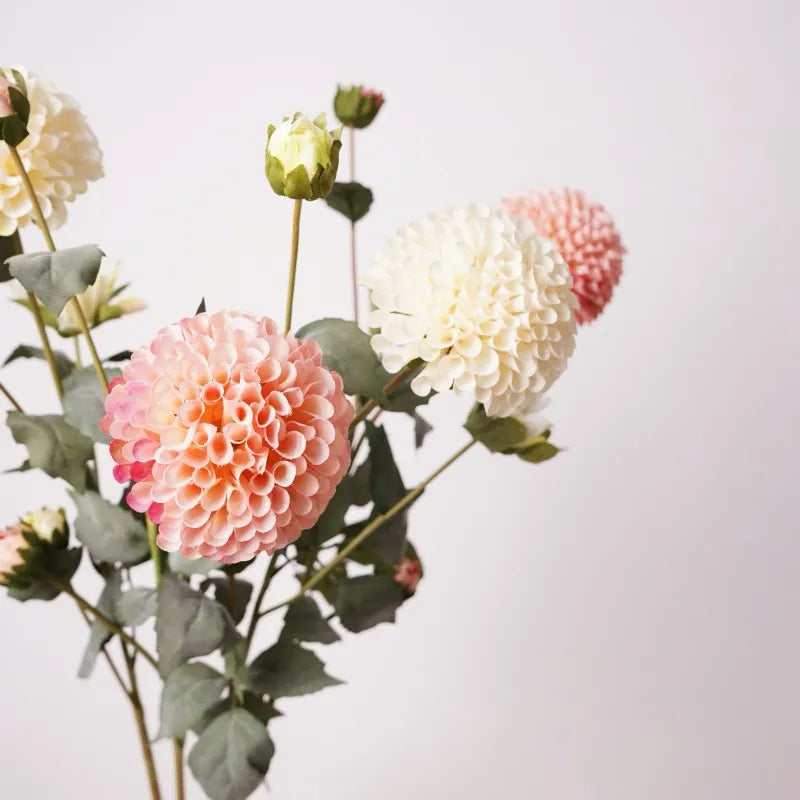 Artificial Dahlia Flower Branch -PInk