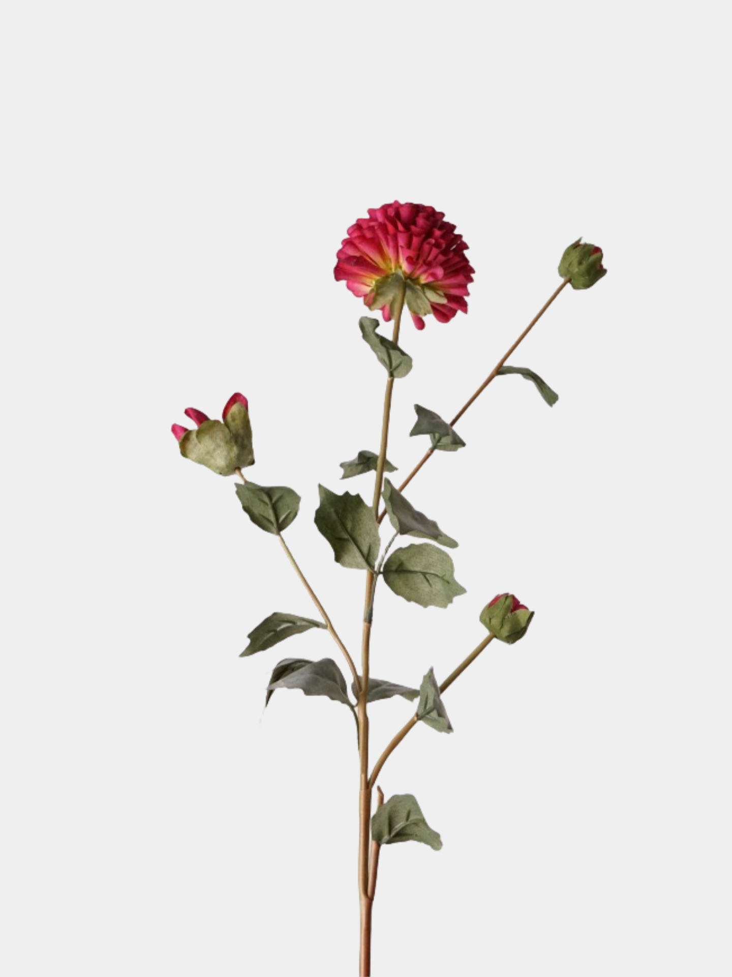 Artificial Dahlia Flower Branch -Roes Red