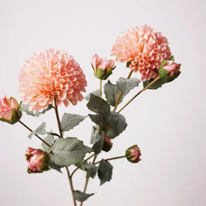 Artificial Dahlia Flower Branch -PInk
