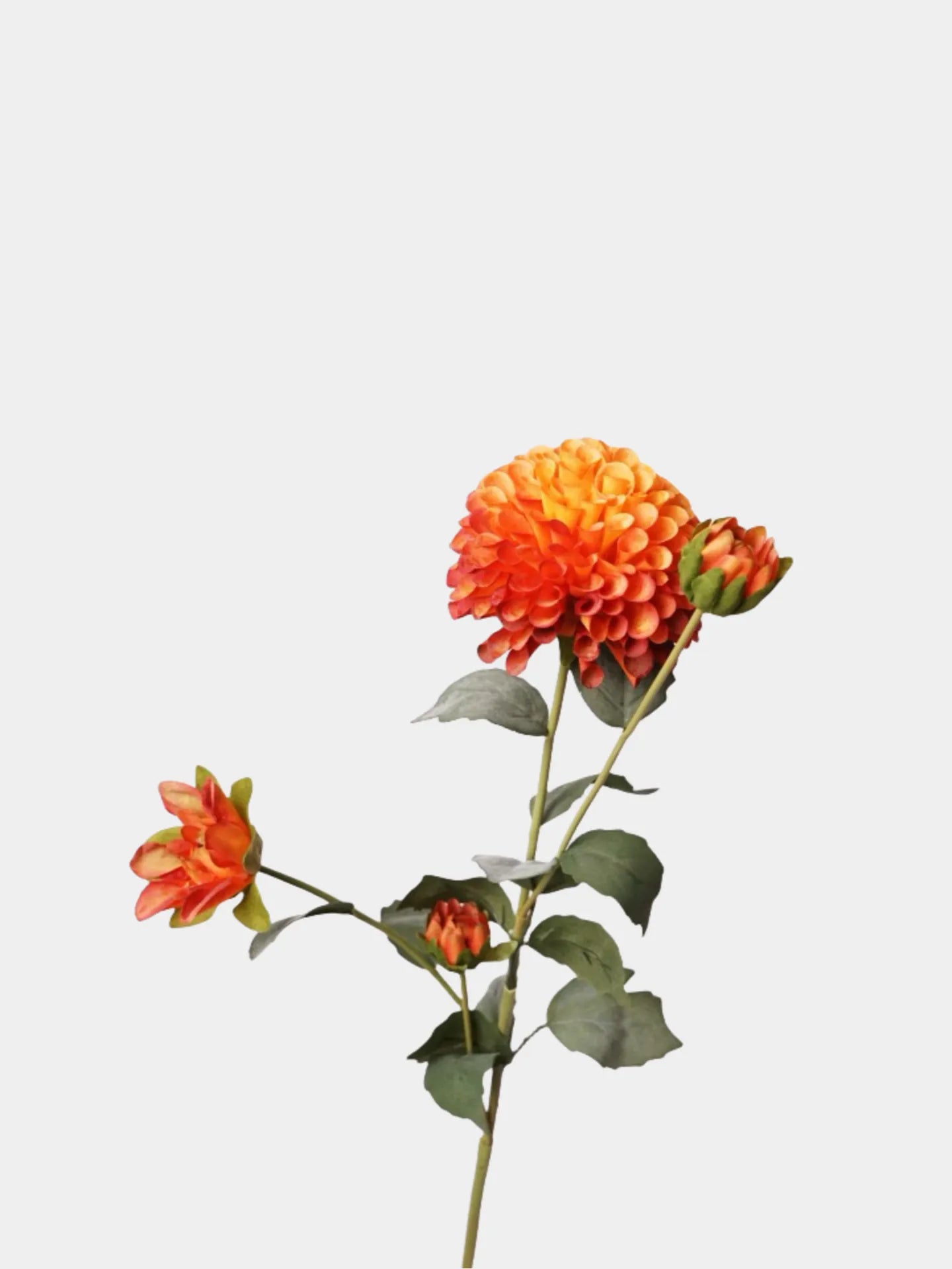 Artificial Dahlia Flower Branch -Orange
