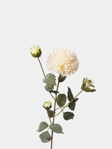 Artificial Dahlia Flower Branch -White