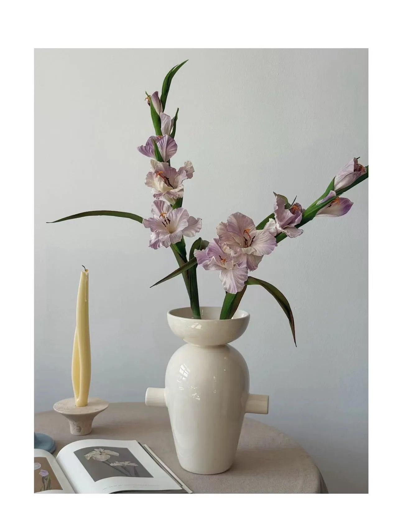 リアルタッチ人工グラジオラスの花 – ラベンダー