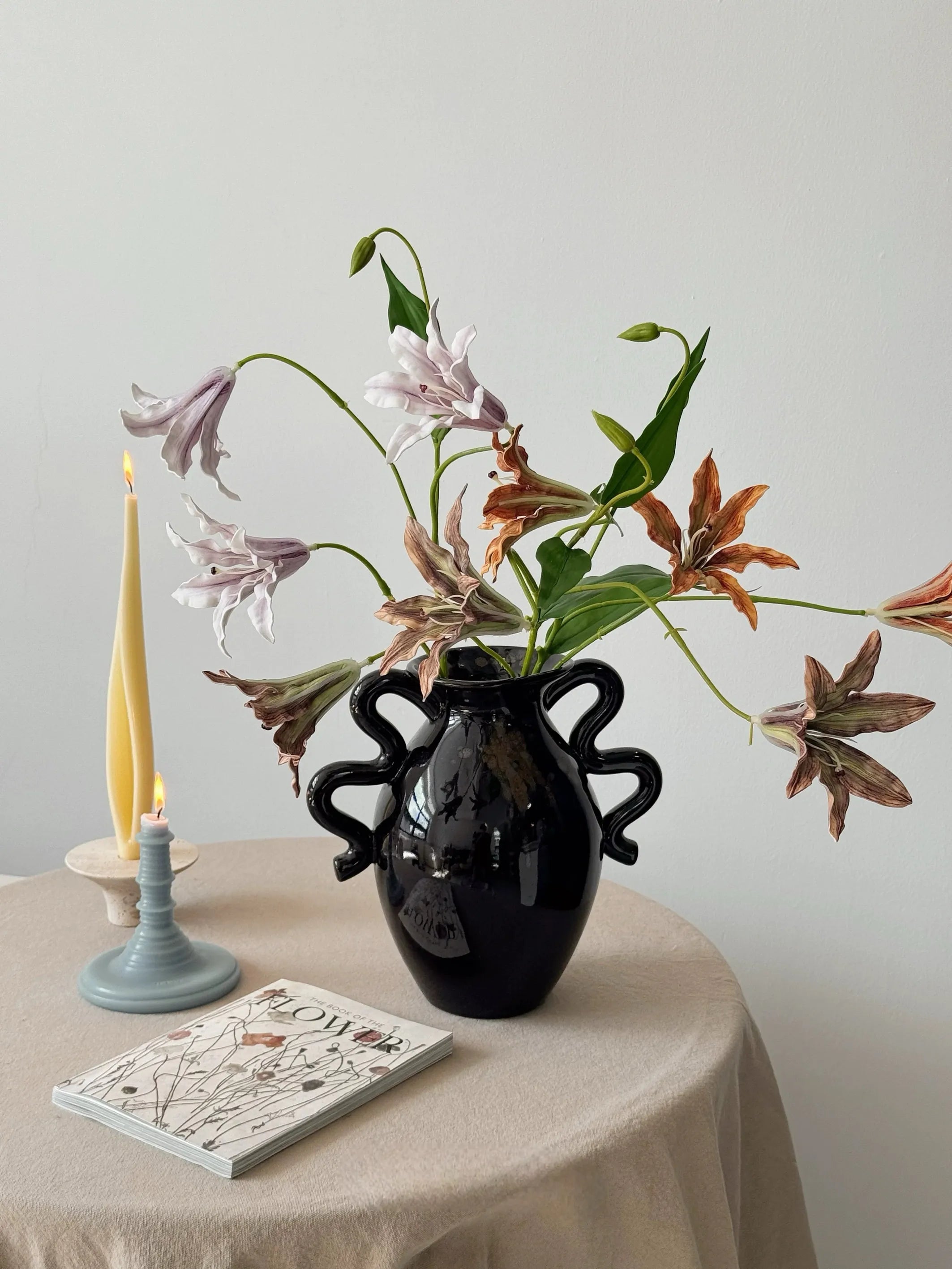 Artificial Lily Flower Branch -Violet