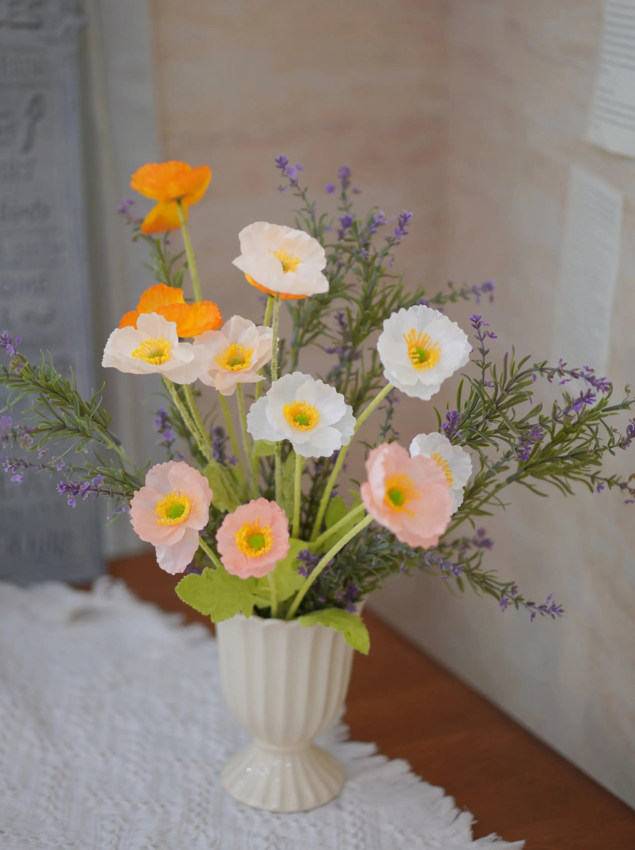 Real Touch Artificial Poppy Flowers