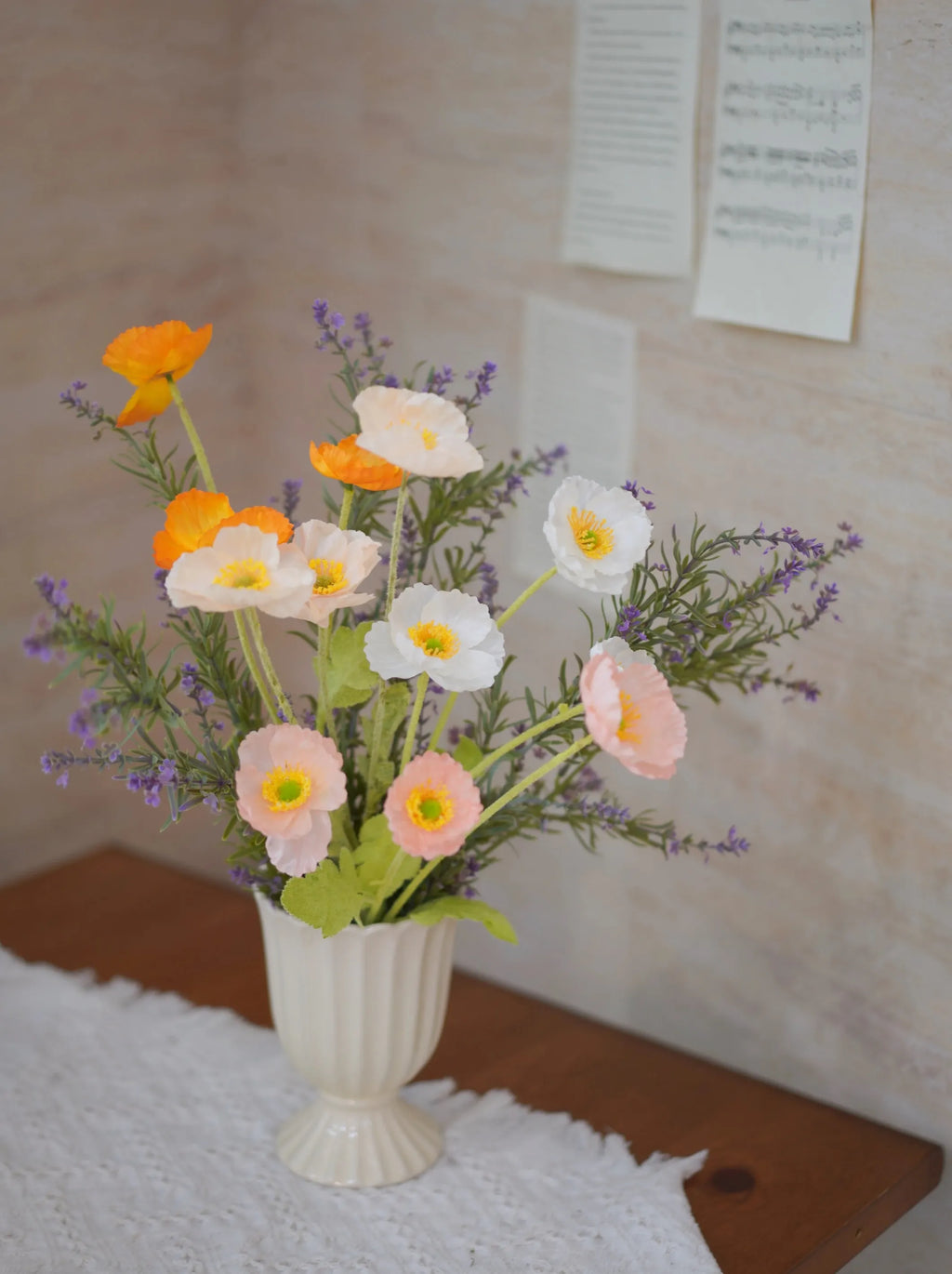 Artificial Poppy Flower Stem