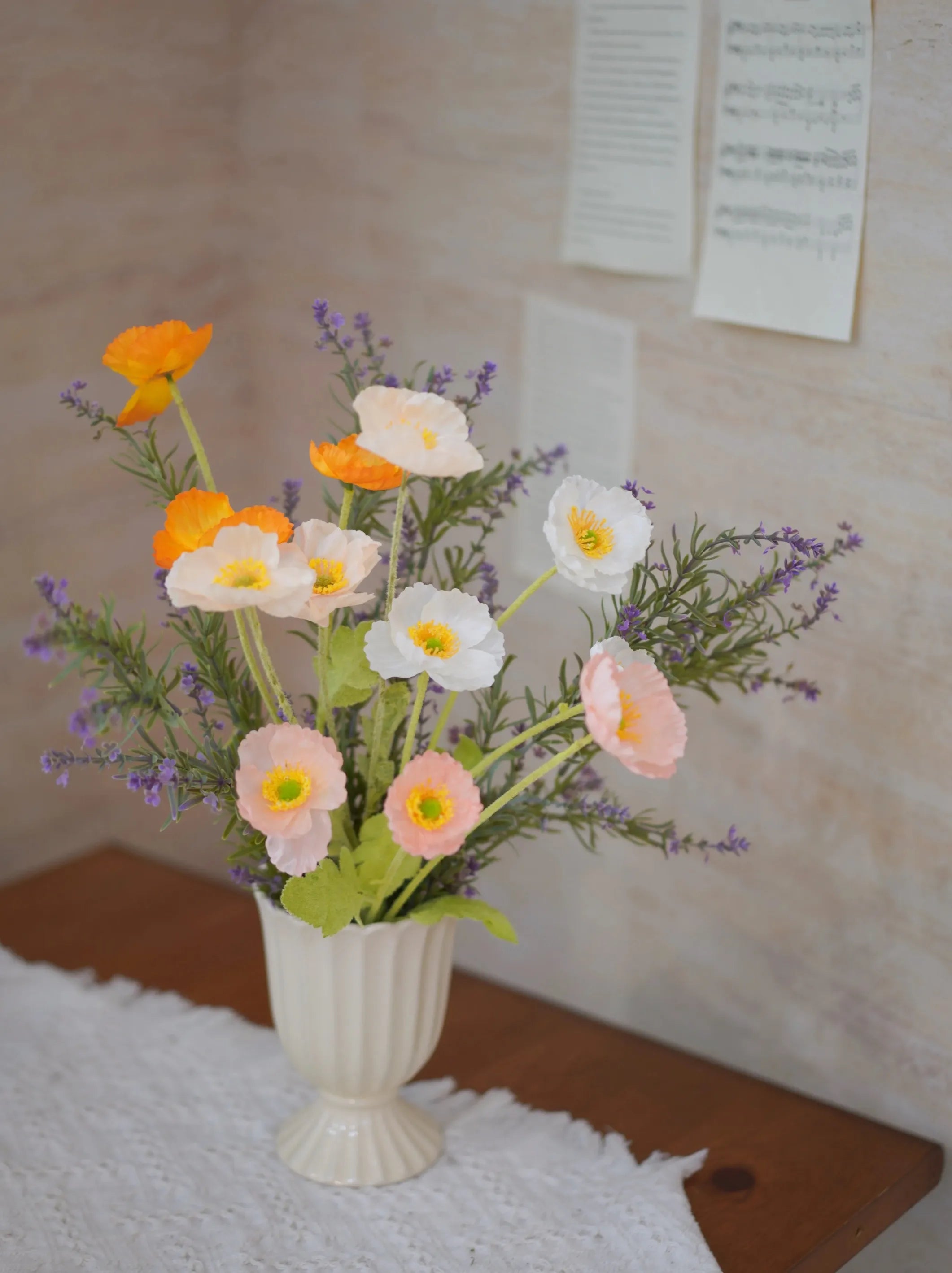 Real Touch Artificial Poppy Flowers