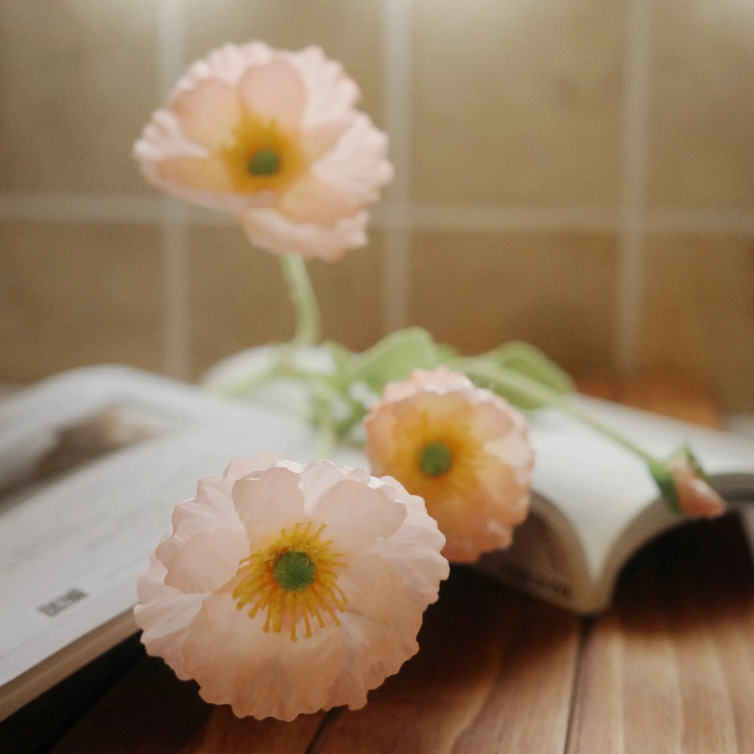 Real Touch Artificial Poppy Flowers