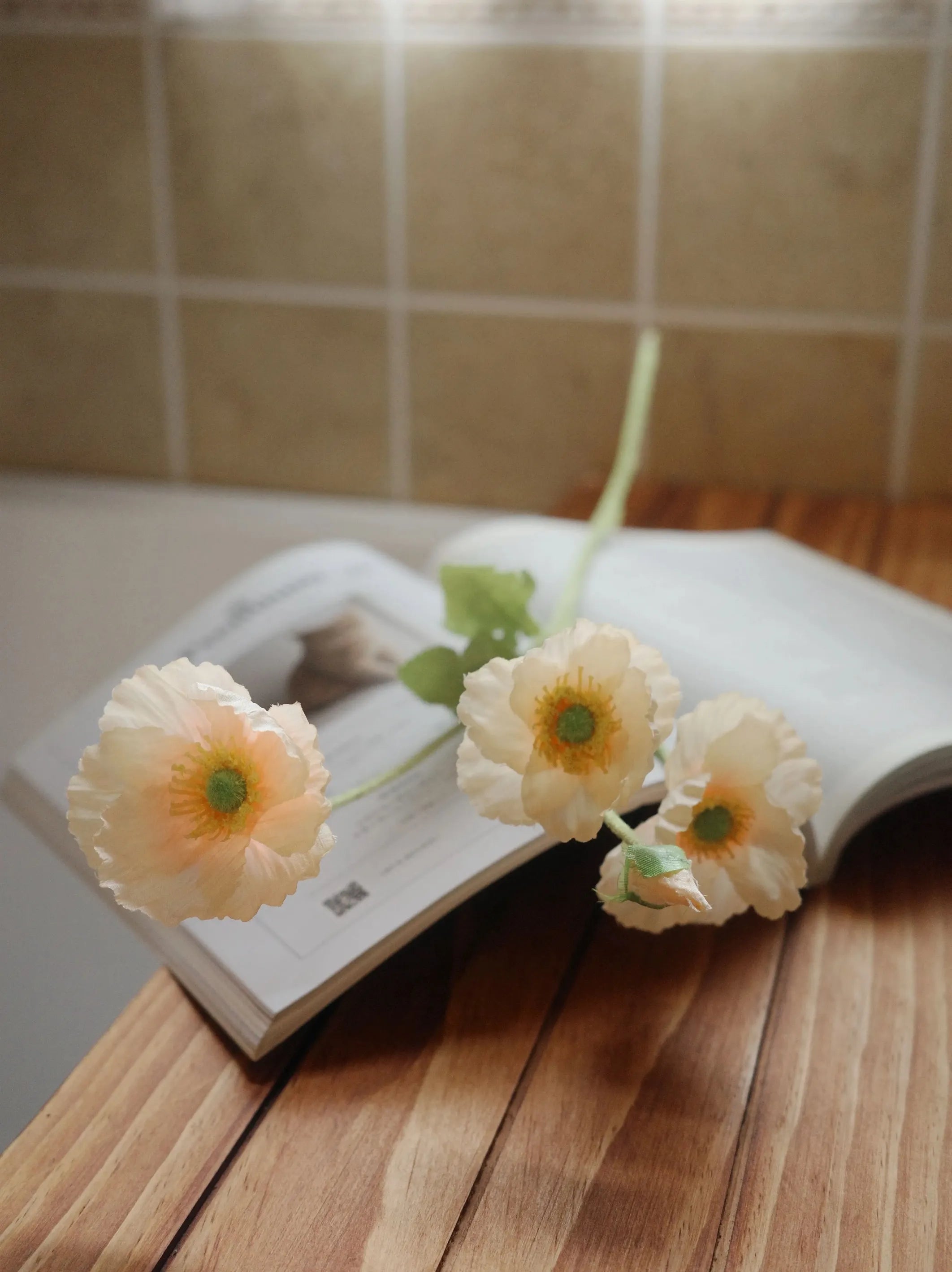 Real Touch Artificial Poppy Flowers