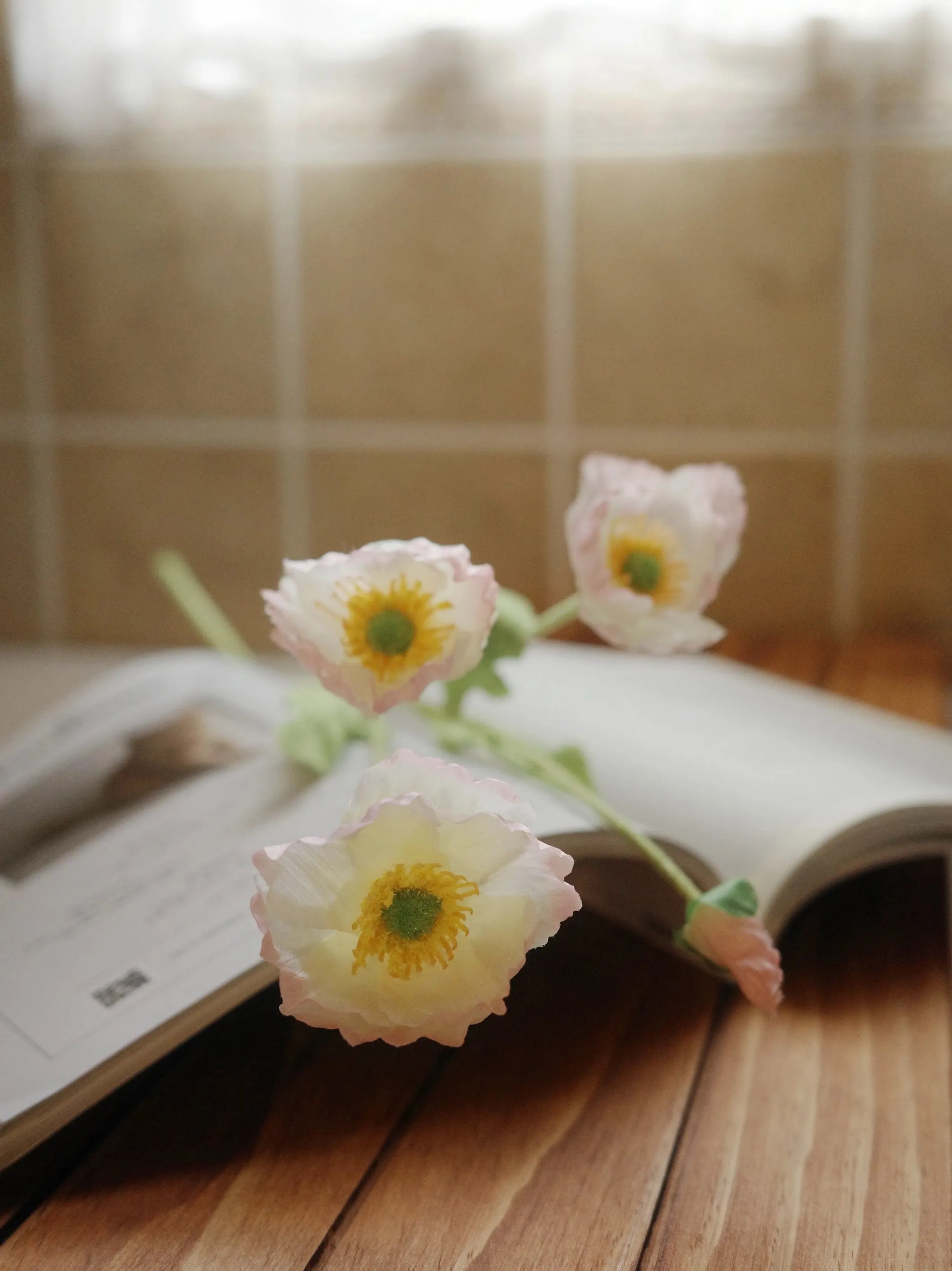 Real Touch Artificial Poppy Flowers