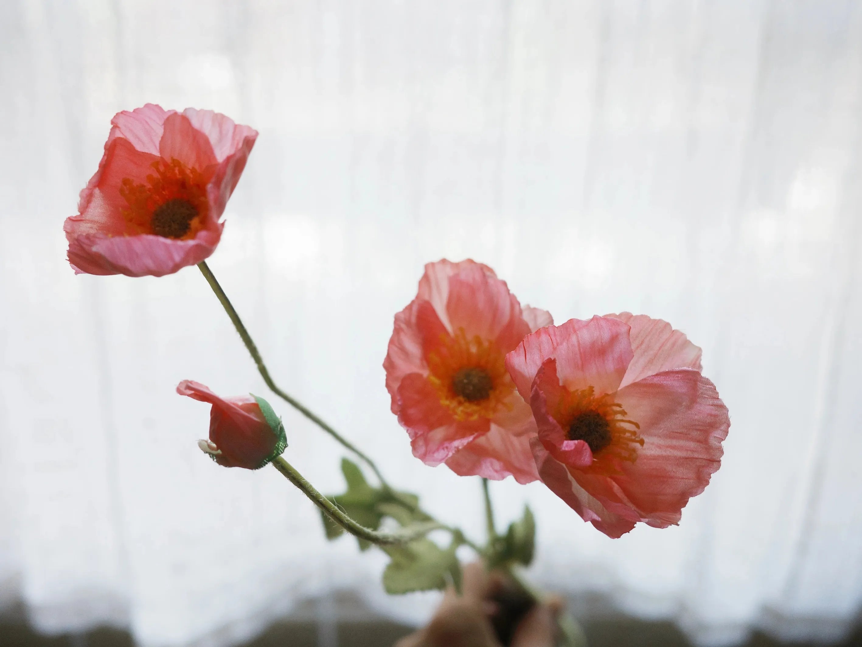 Real Touch Artificial Poppy Flowers