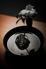 Artisan Glass Flower Frog & Ceramic Ikebana Bowl Set