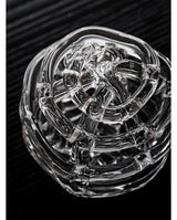 Artisan Glass Flower Frog & Ceramic Ikebana Bowl Set