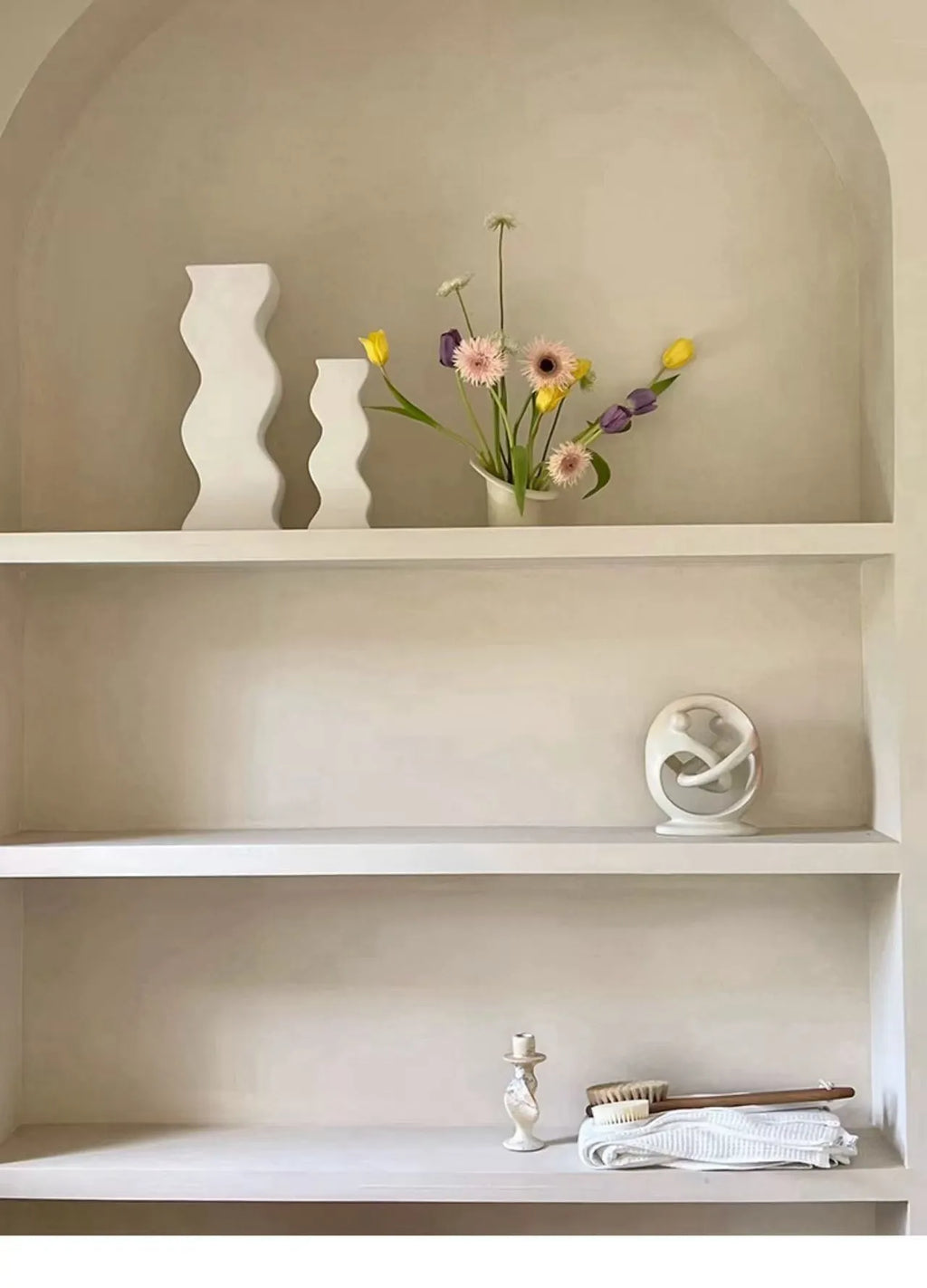 Ceramic Ikebana Vase with Removable Flower Frog (Kenzan)