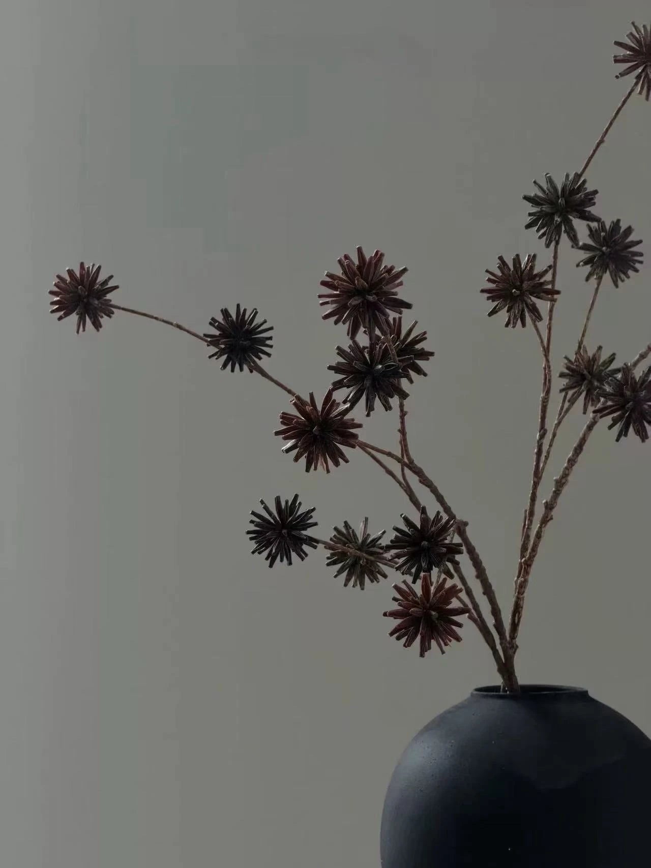 Dark Brown Artificial Seed Pod Branch – 110cm