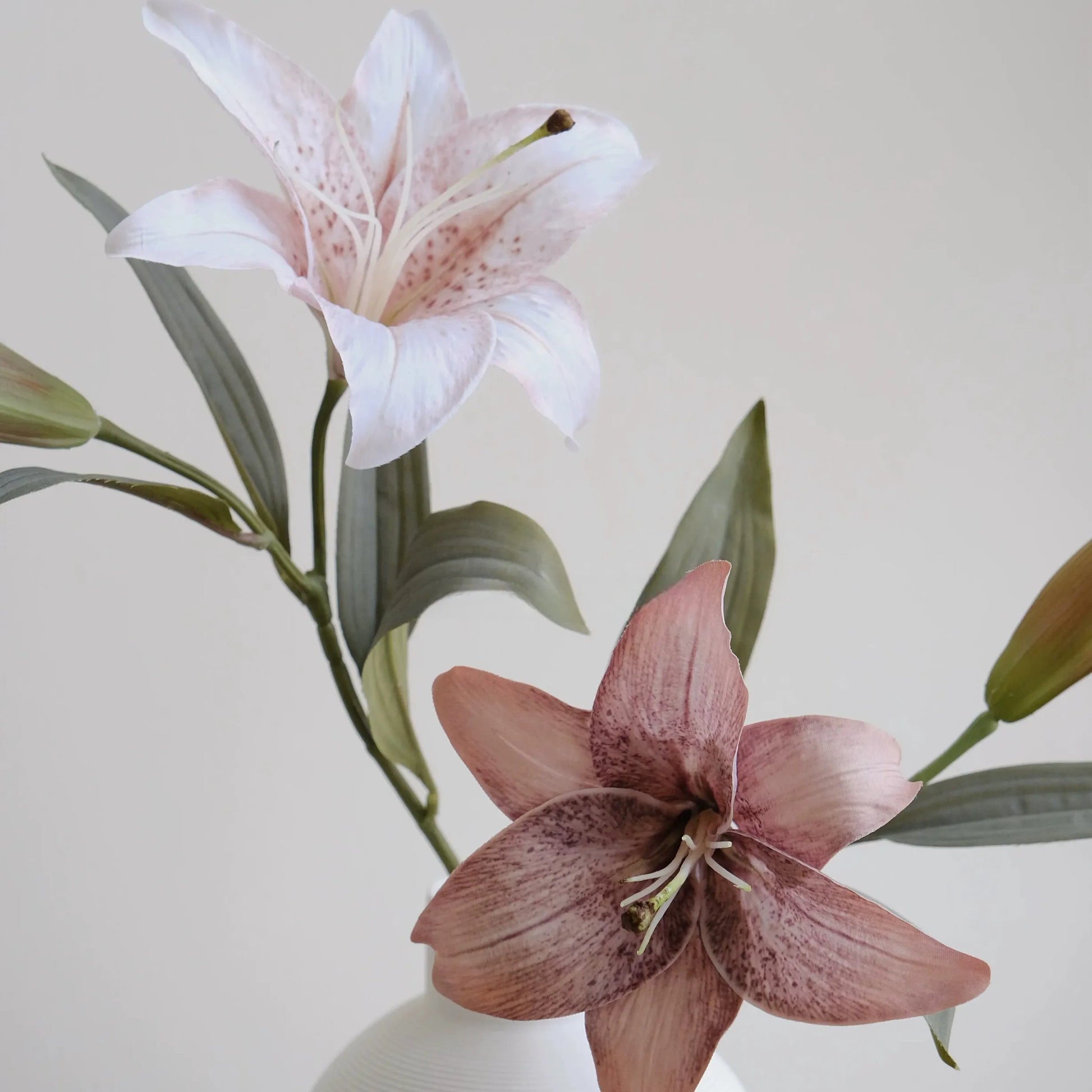 Elegant Faux Lily Flower – Two Stems