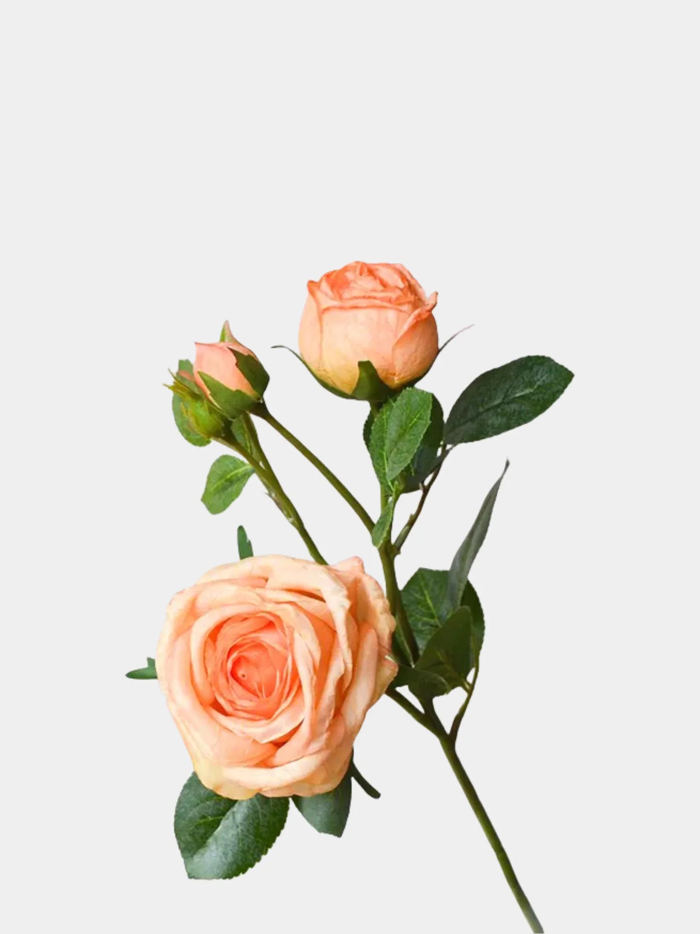 Künstliche Blumen Gefälschte Rosen – 18,9" Dreifache Blüte mit Knospe 