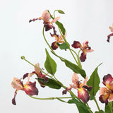 Faux 3-Head Iris Flower Spray– 31"