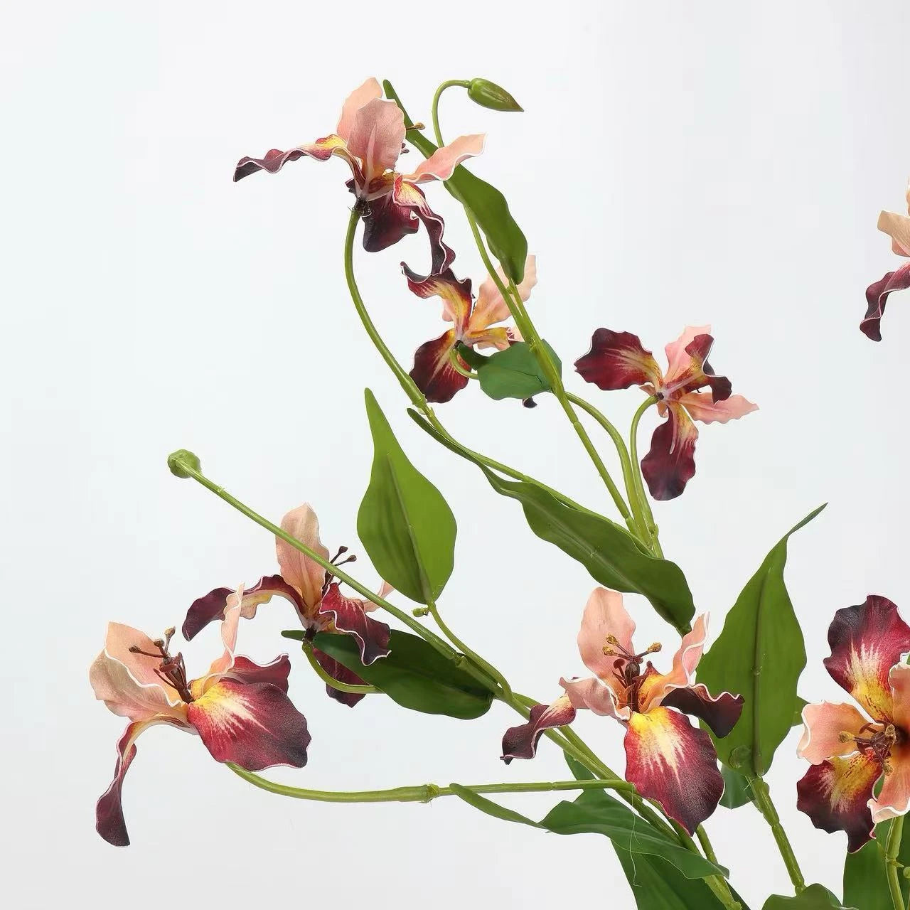 Faux 3-Head Iris Flower Spray– 31"