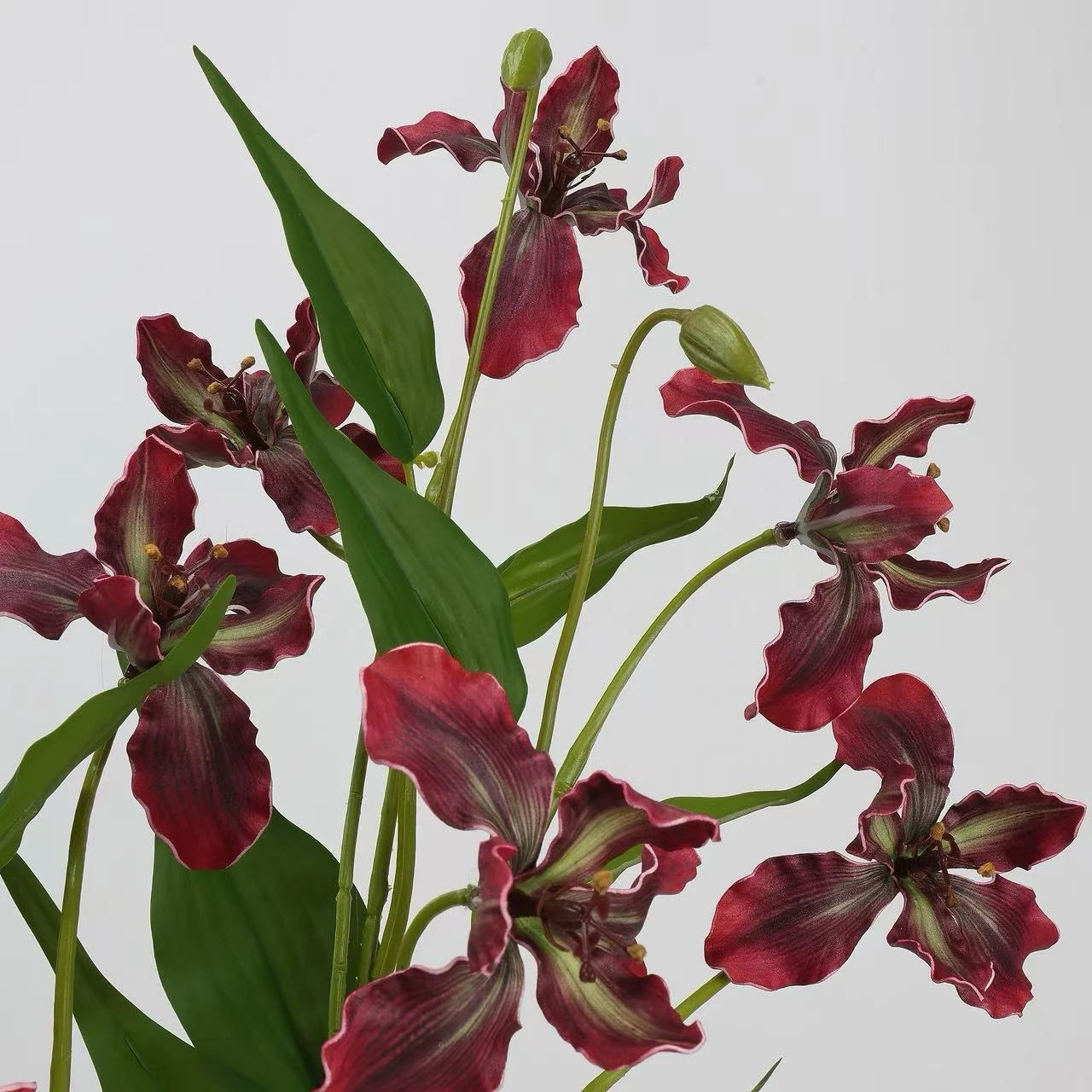 Faux 3-Head Iris Flower Spray– 31"