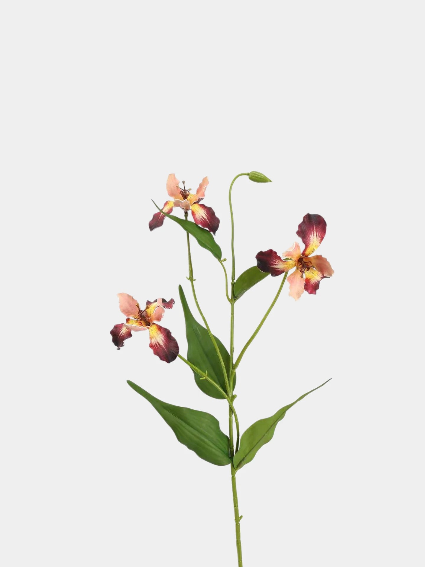 Faux 3-Head Iris Flower Spray– 31"