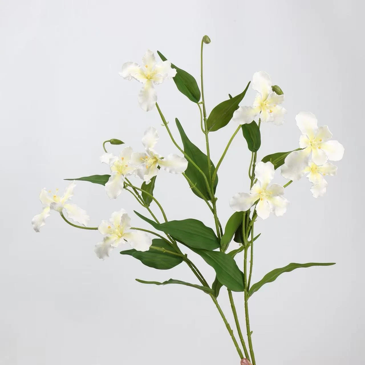 Faux 3-Head Iris Flower Spray– 31"