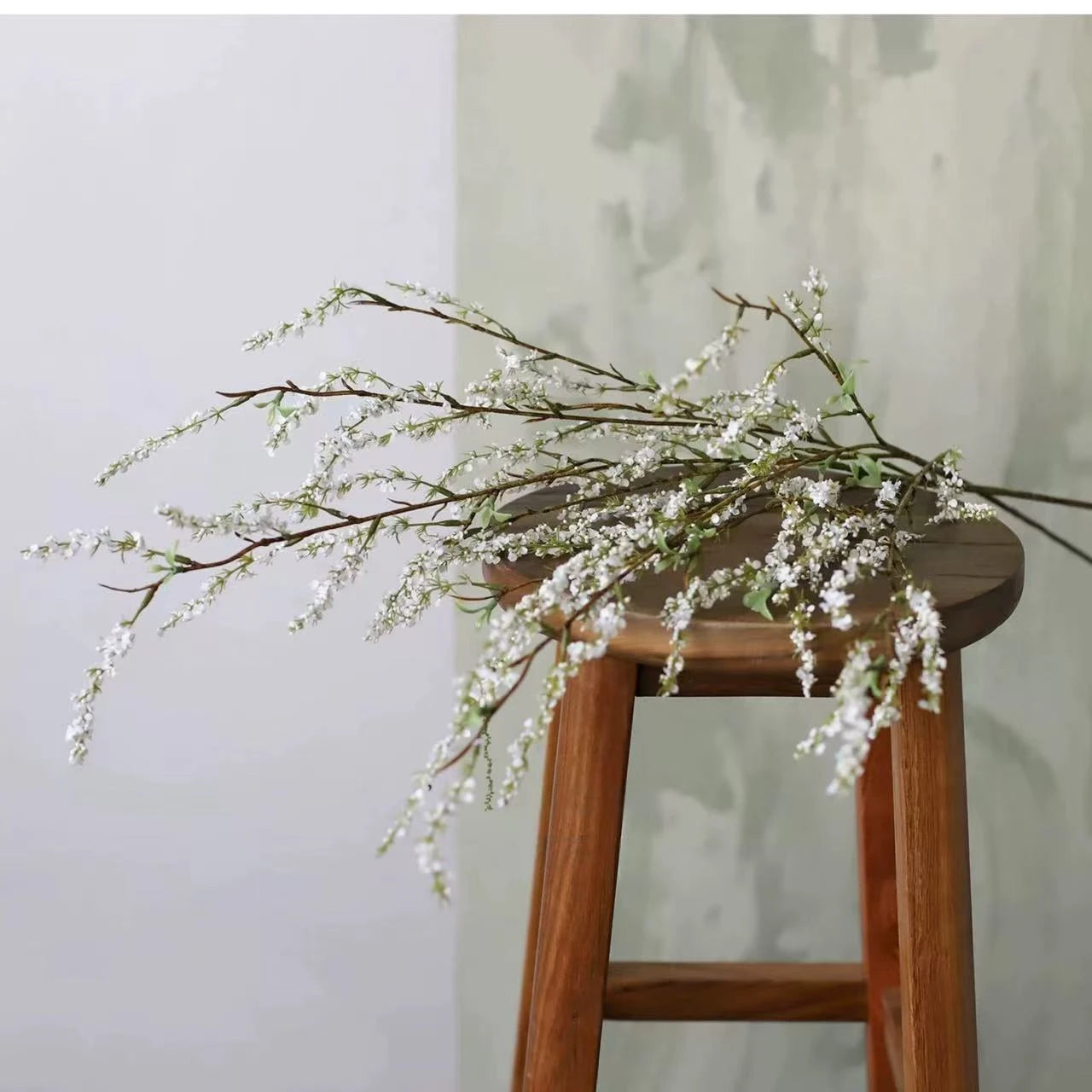Faux 5-Fork  Spiraea Spray Stem
