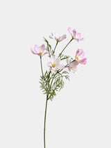 Faux 6-Head Cosmos Meadow Flower Stem – 24"/61cm