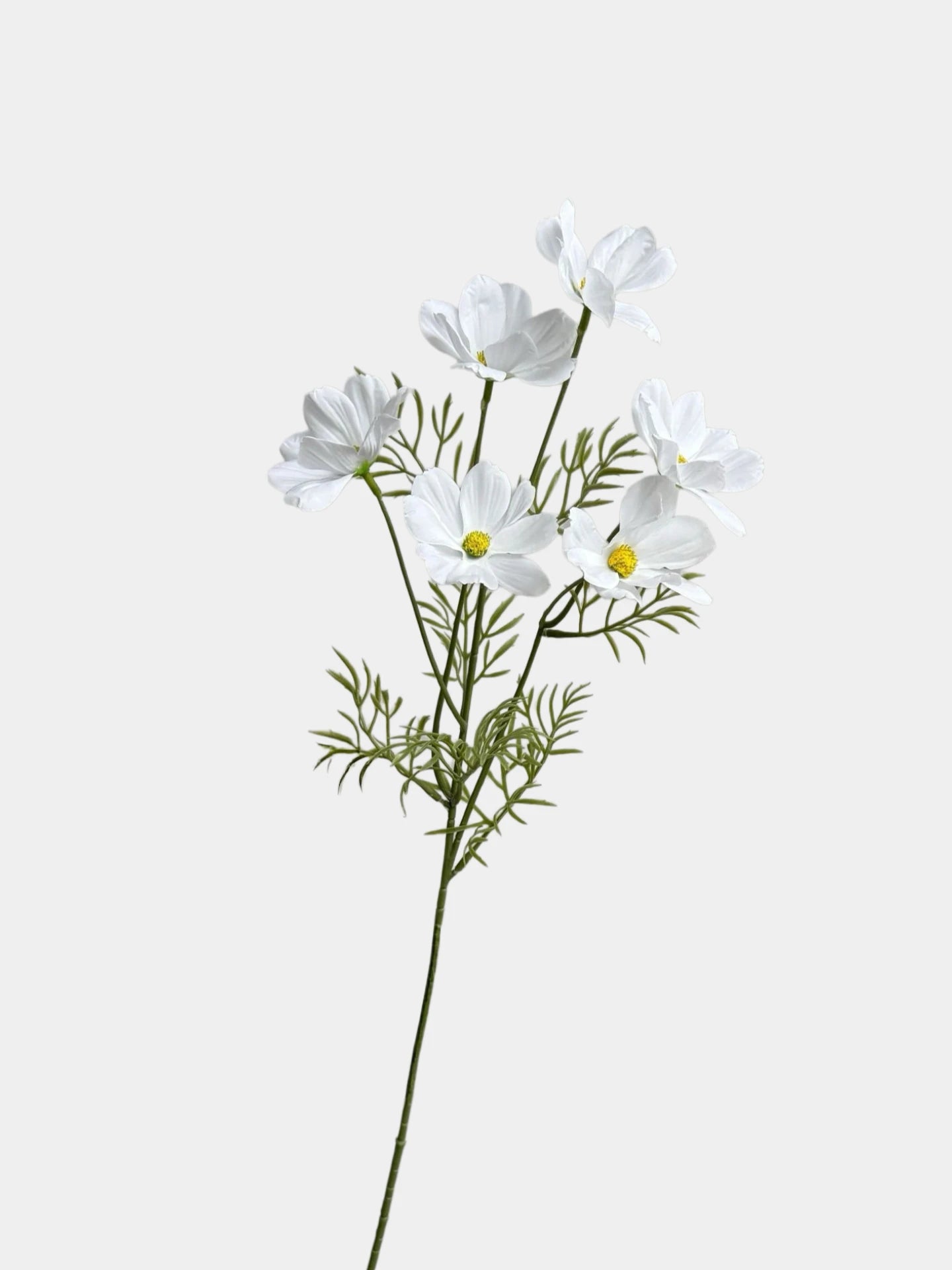 Faux 6-Head Cosmos Meadow Flower Stem – 24"/61cm