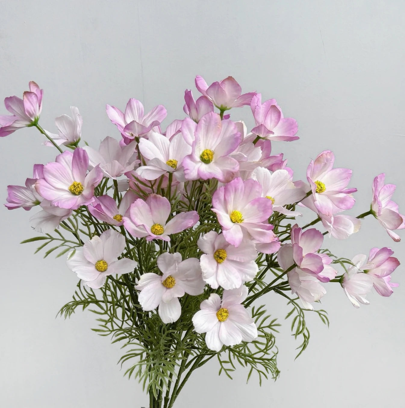 Faux 6-Head Cosmos Meadow Flower Stem – 24"/61cm