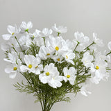 Faux 6-Head Cosmos Meadow Flower Stem – 24"/61cm