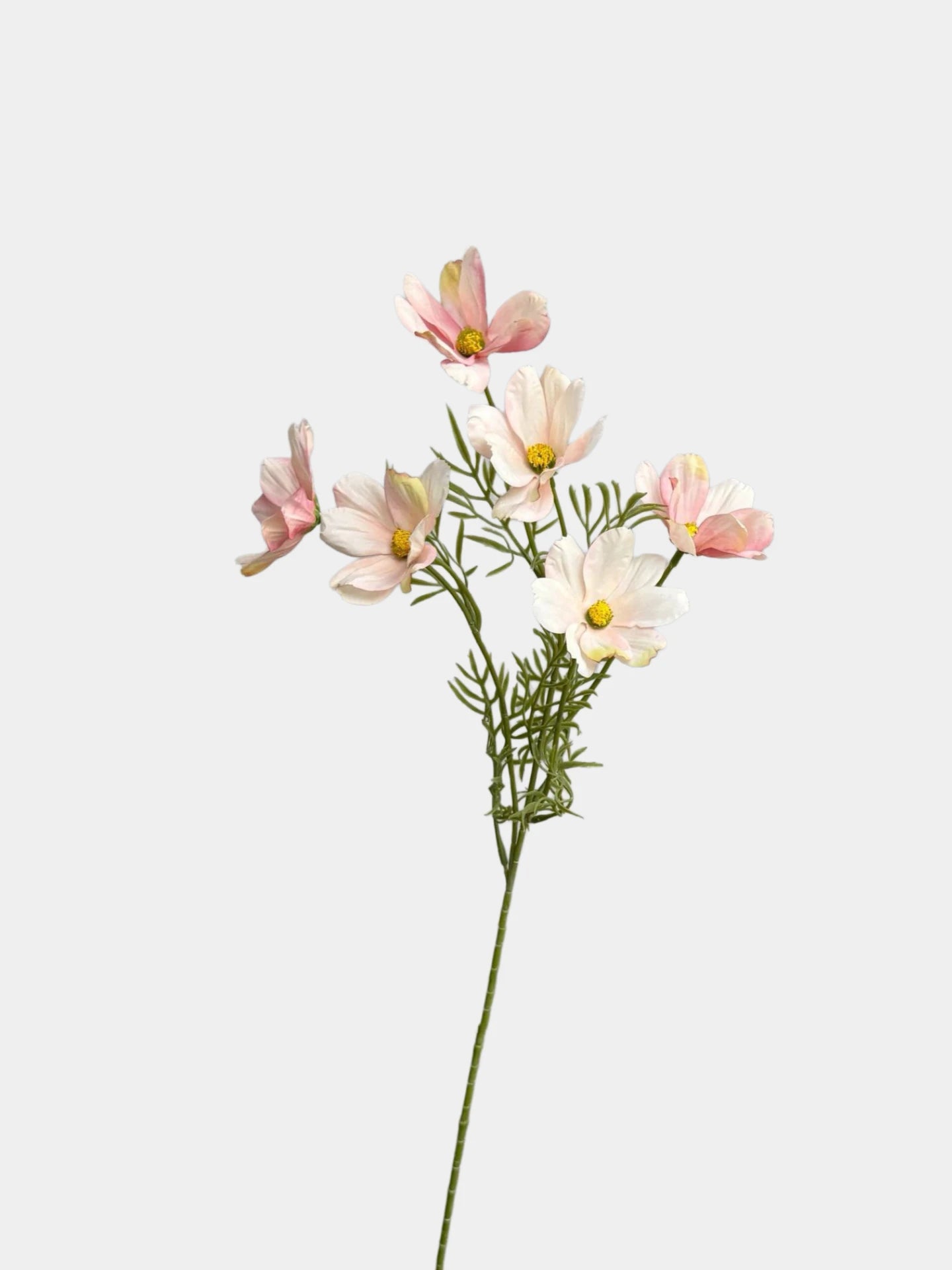 Faux 6-Head Cosmos Meadow Flower Stem – 24"/61cm