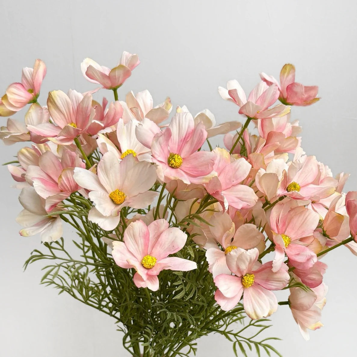 Faux 6-Head Cosmos Meadow Flower Stem – 24"/61cm