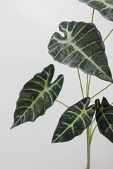 フェイク アロカシア リーフ - ダークグリーン 28.7"