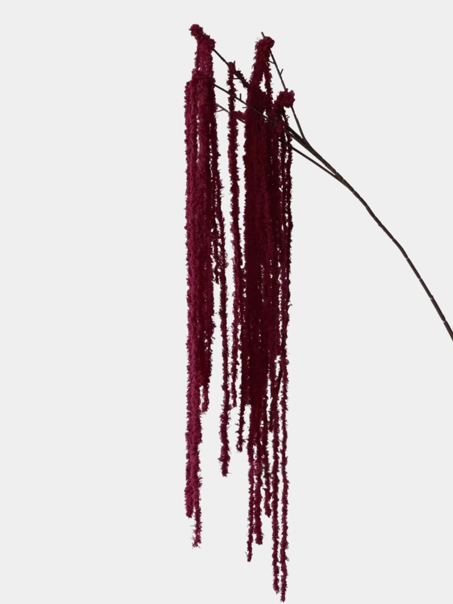 Faux Amaranthus Cascade Flower Stem in Burgundy – 45"