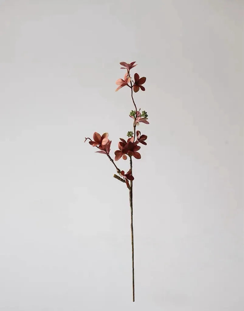 Faux Burgundy Leaf Stem