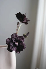 Faux Corn Poppy Flower in Black – 28"