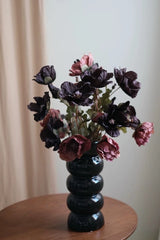 Faux Corn Poppy Flower in Black – 28"