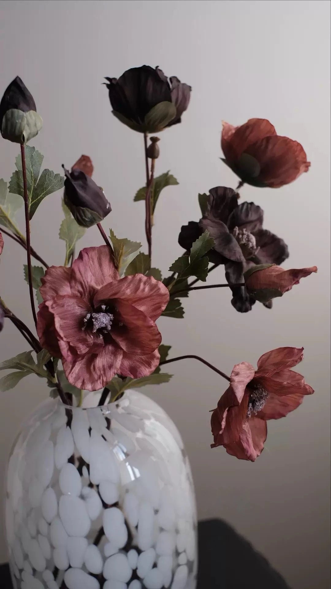 Faux Corn Poppy Flower in Red– 28"