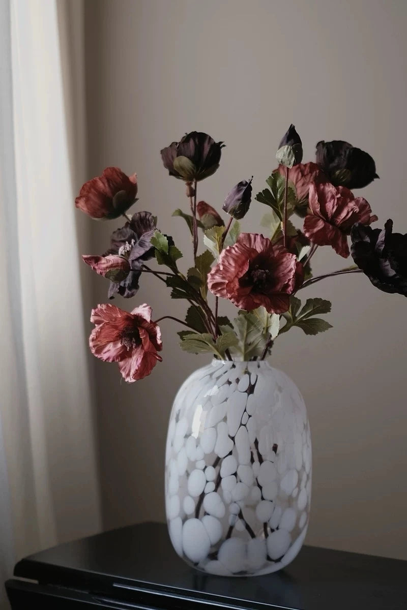 Faux Corn Poppy Flower in Red– 28"