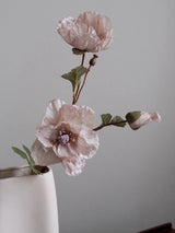 Faux Corn Poppy Flower In Dusty Pink – 28"