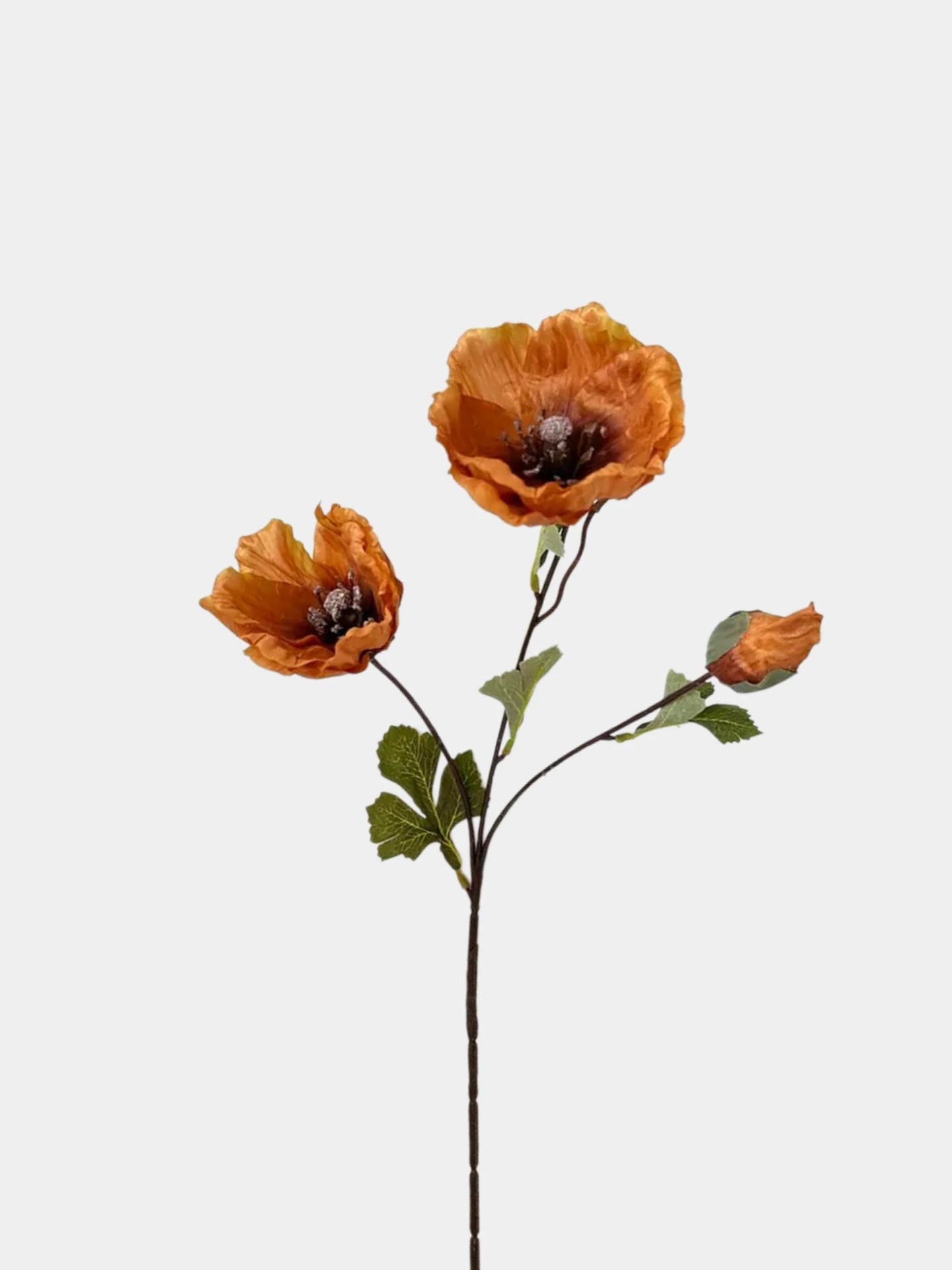 Faux Corn Poppy Flower in Orange – 28"