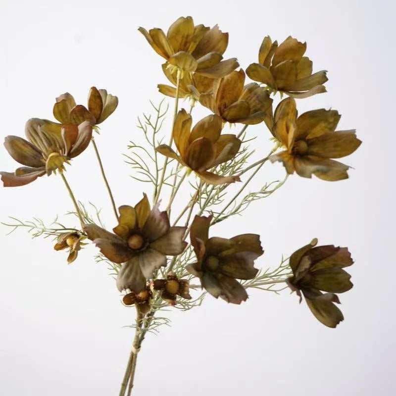 Faux Cosmos Meadow Flower Bouquet – 3-Stem