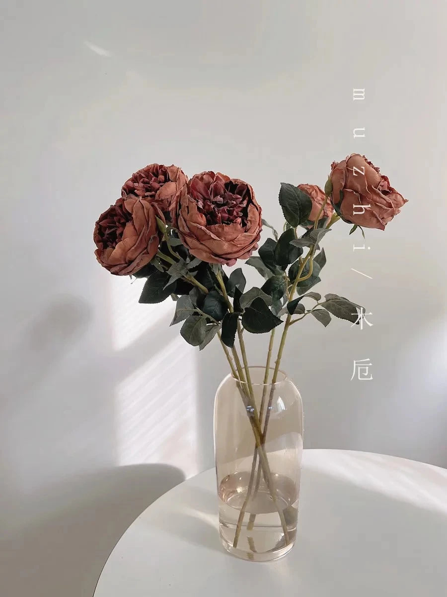 Faux Toasted Edge David Austin Rose – 24"