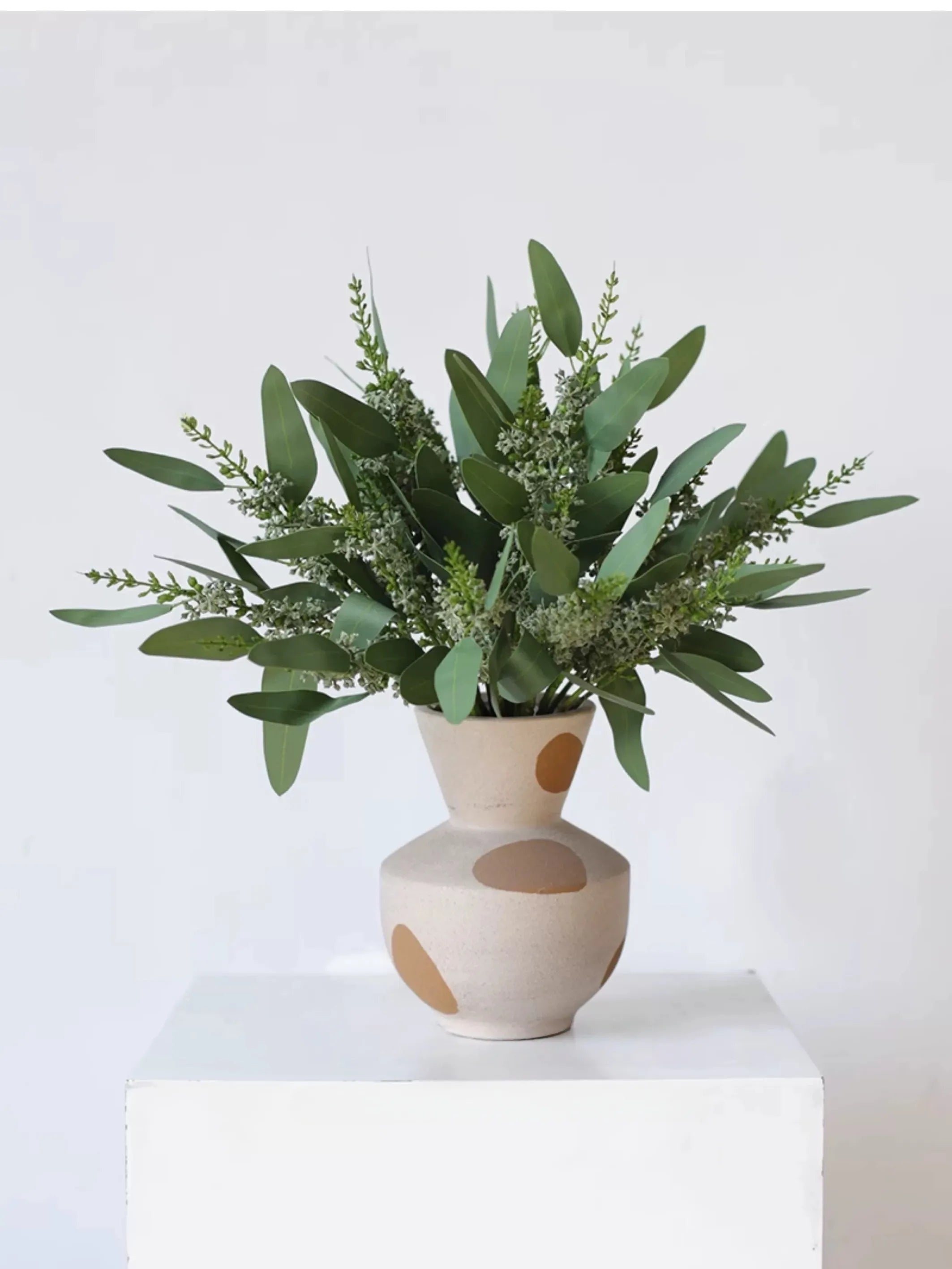 Faux Eucalyptus Stem with Berries –24"