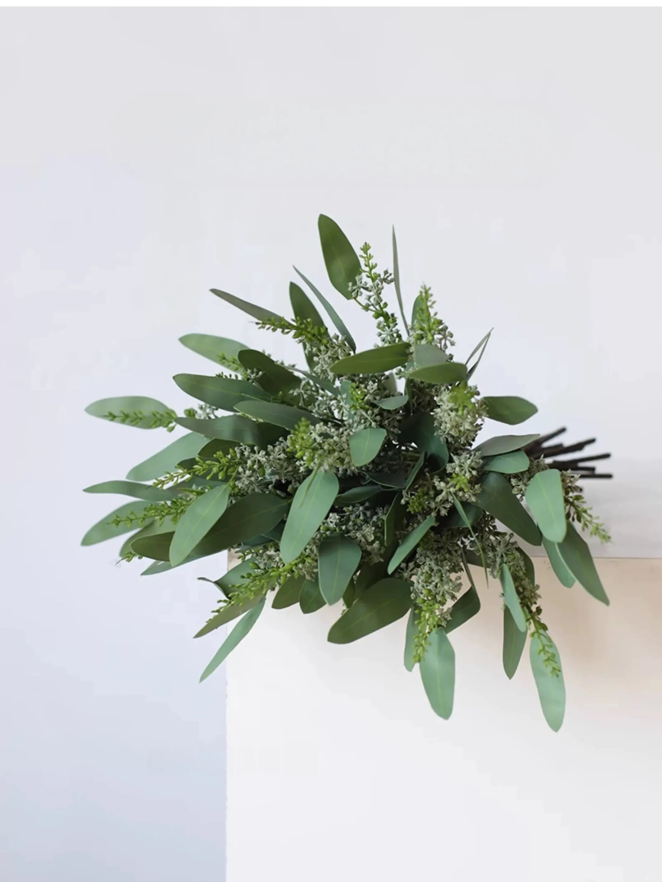 Faux Eucalyptus Stem with Berries –24"