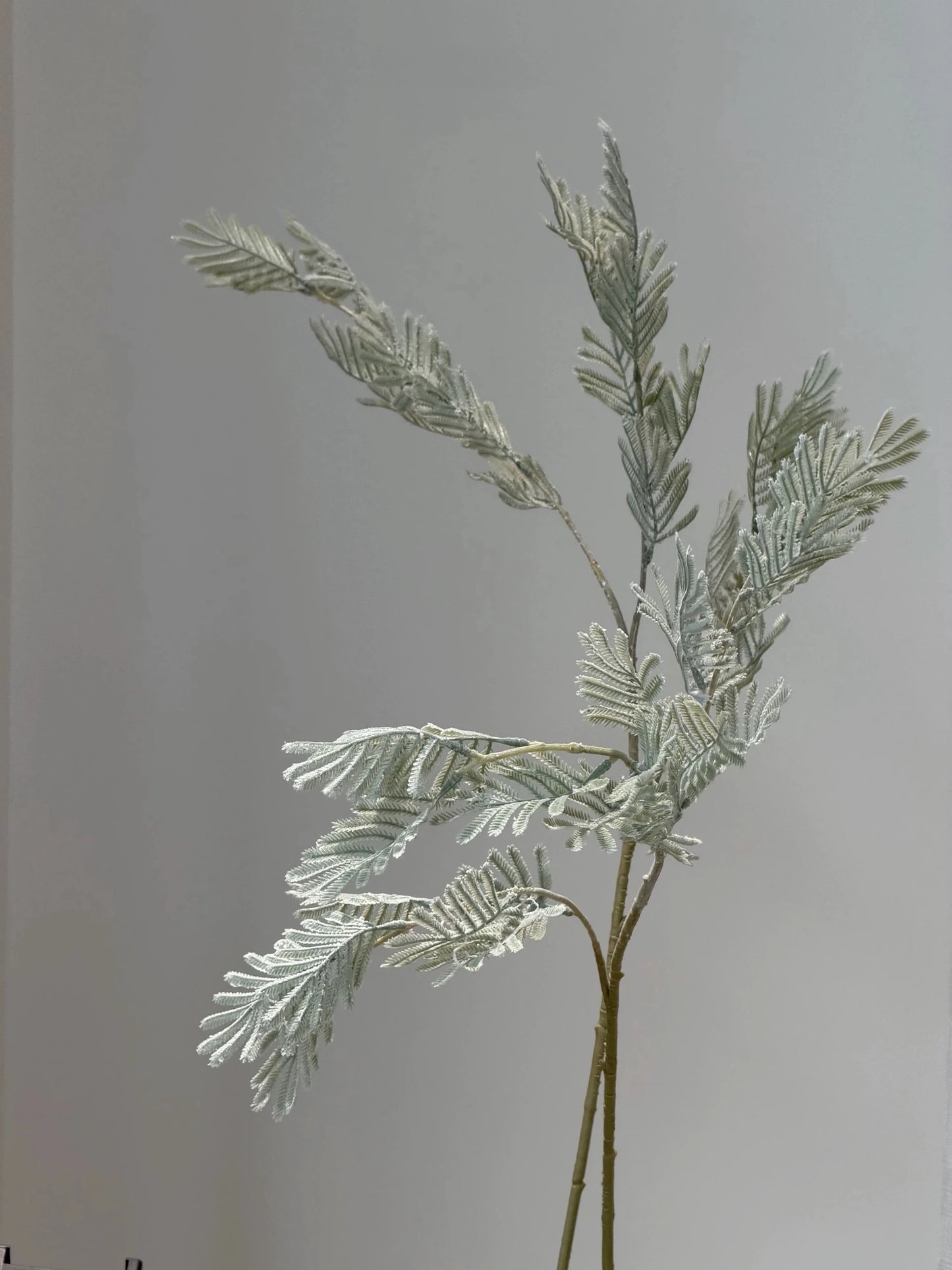 Künstliche beflockte Mimosenstiele – 74 cm