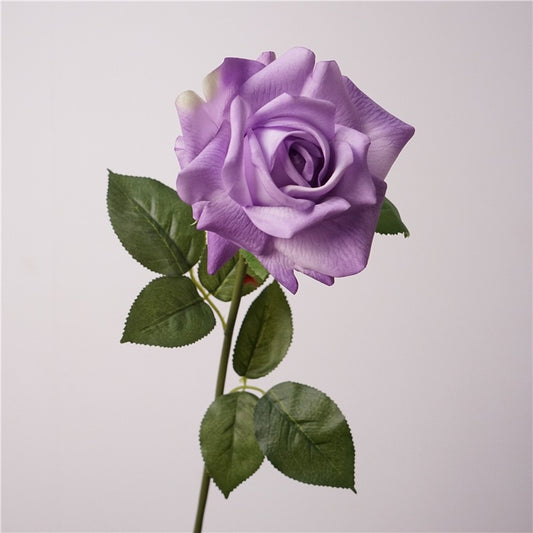Faux Flowers Real Touch  Rose in  Purple-28”