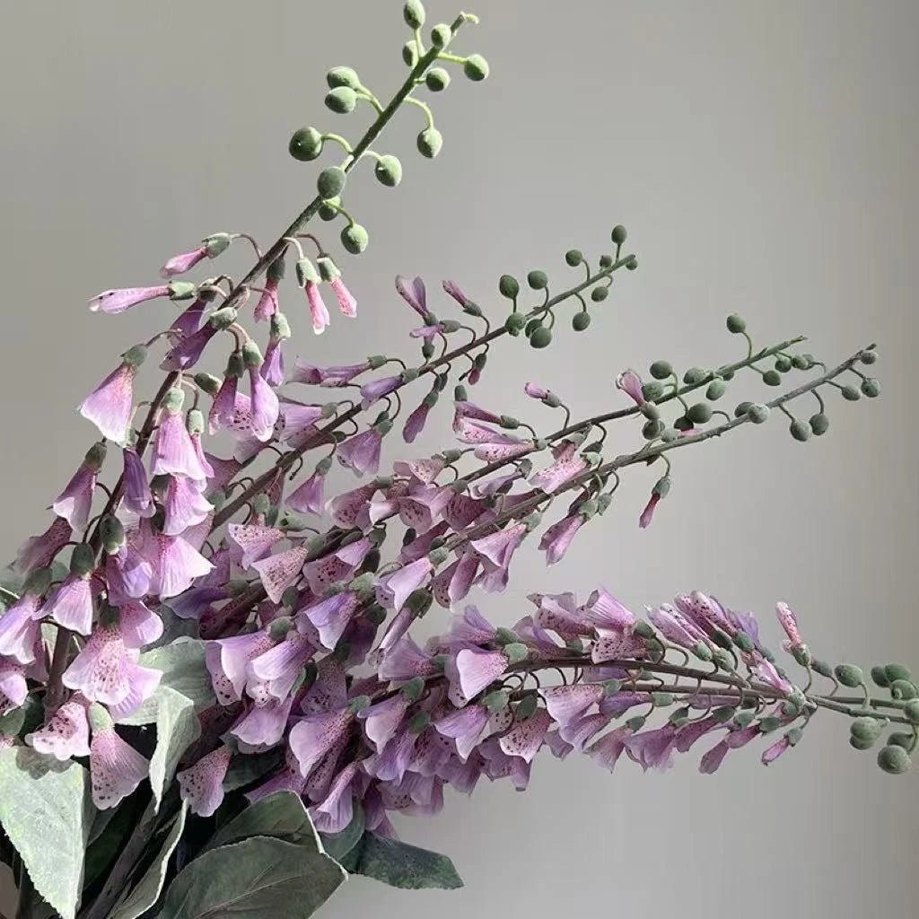 Faux Large Foxglove Flower Stem – 47"/120cm