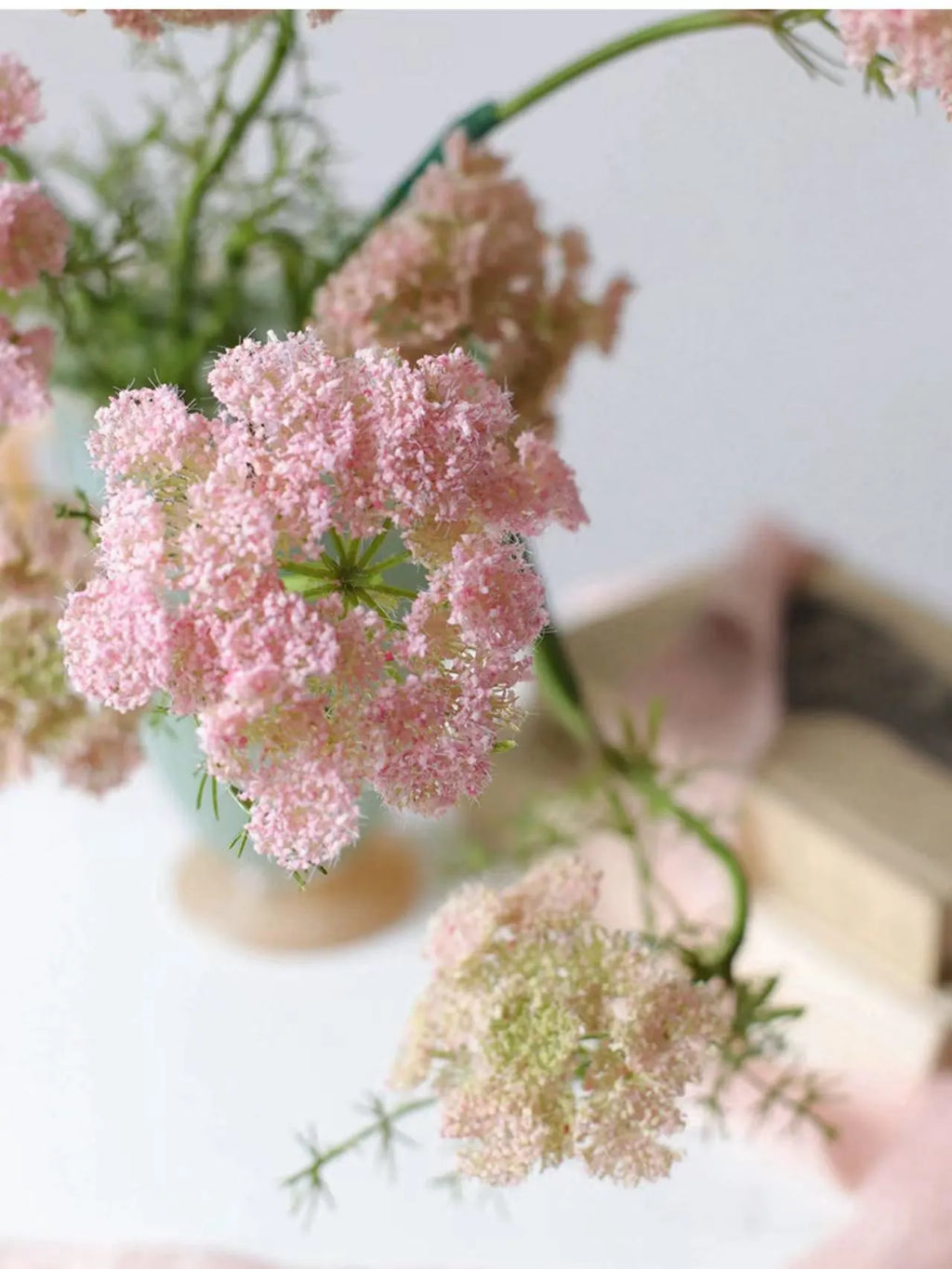 Faux Queen Anne’s Lace – 75 cm Lifelike Wildflower Stem